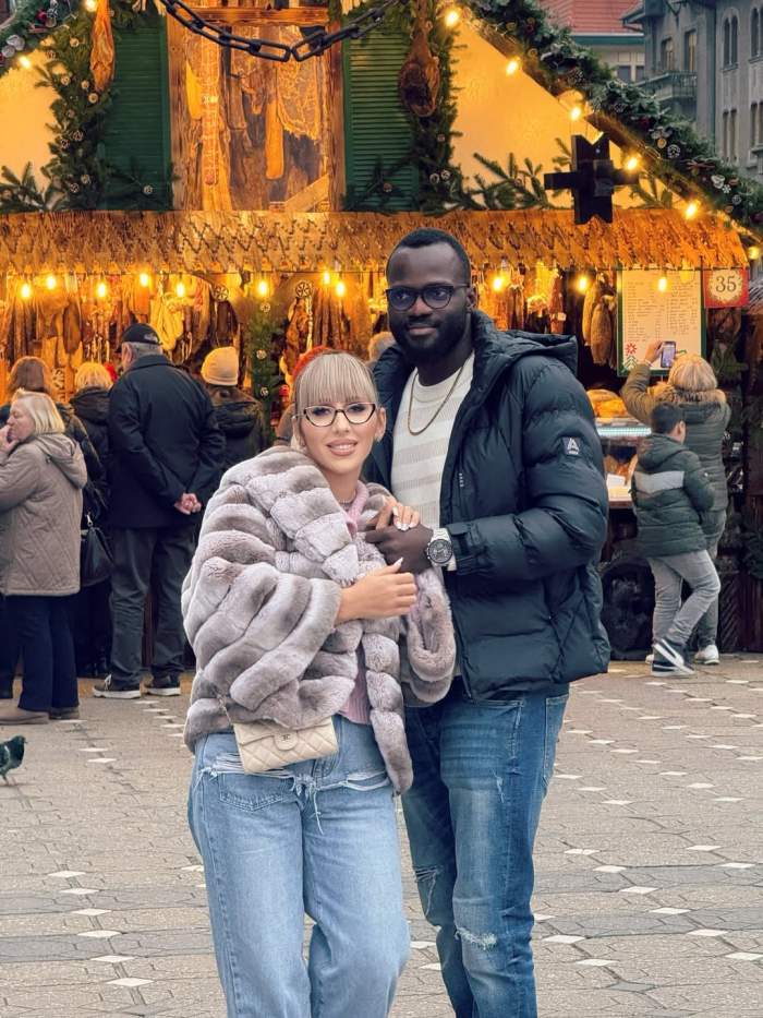 Dana Roba și iubitul, la Târgul de Crăciun