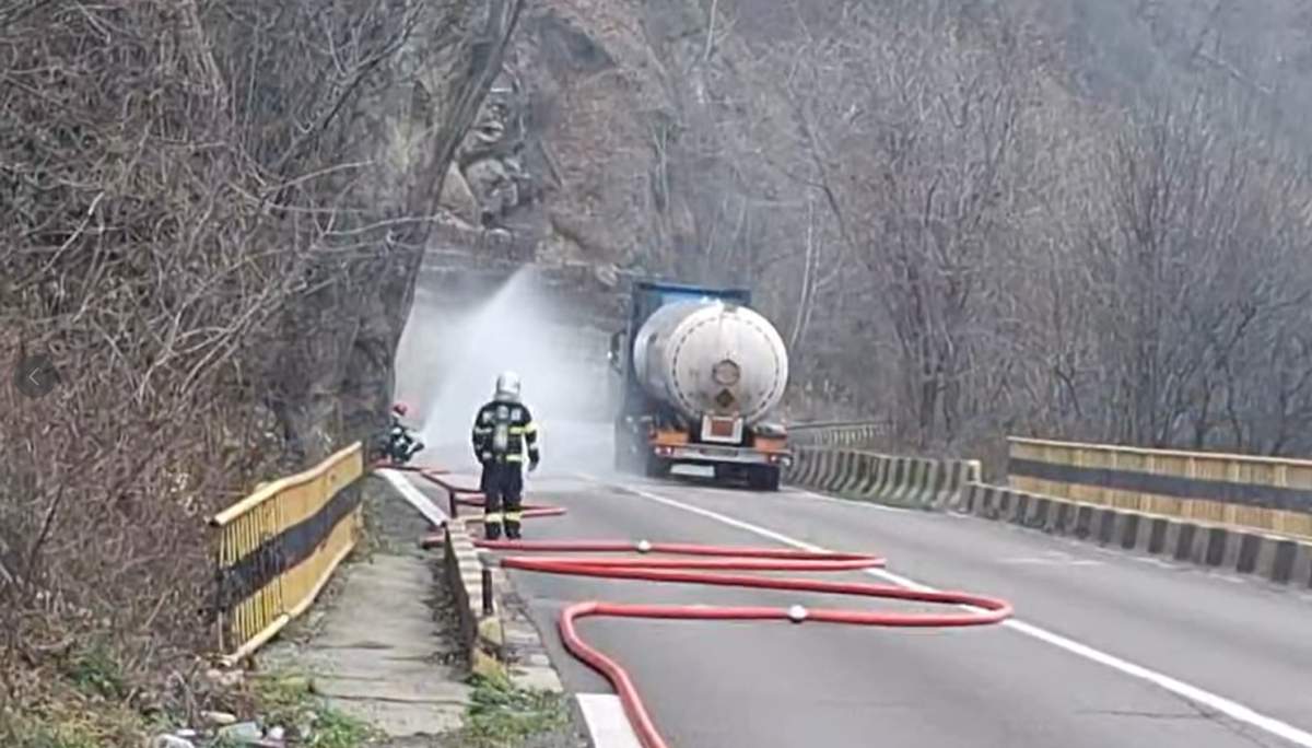 cisternă cu GPL pe DN7