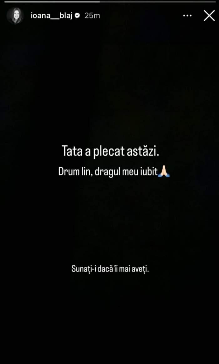 mesajul Ioanei Blaj