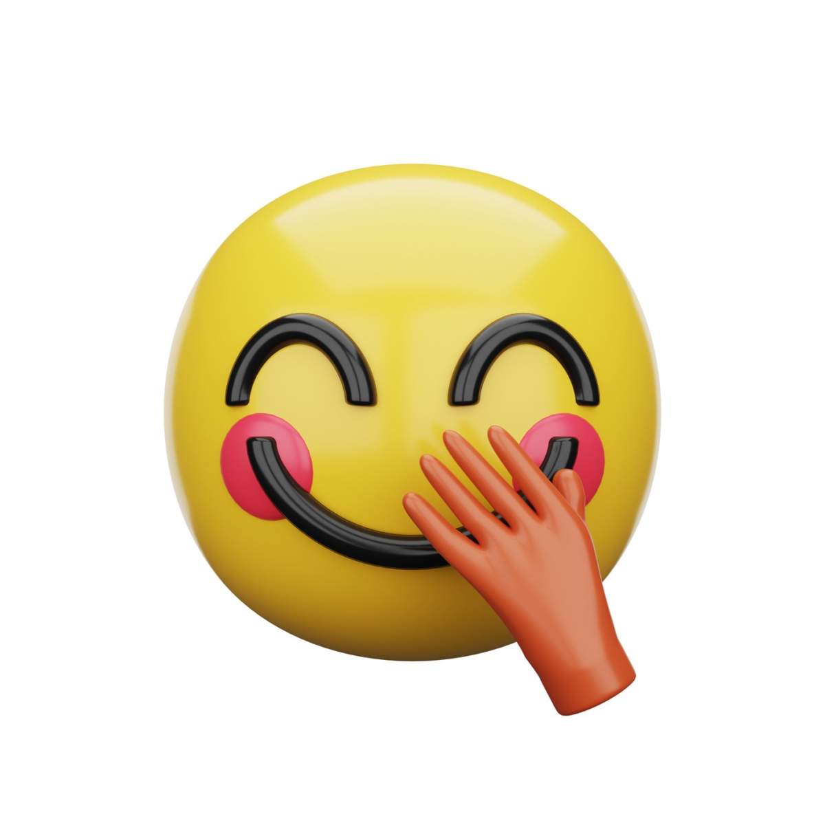 3d emoji Față cu mână peste gură