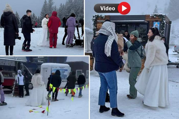 Imaginile momentului! Ce a făcut o mireasă la cota 1400, în Sinaia / VIDEO