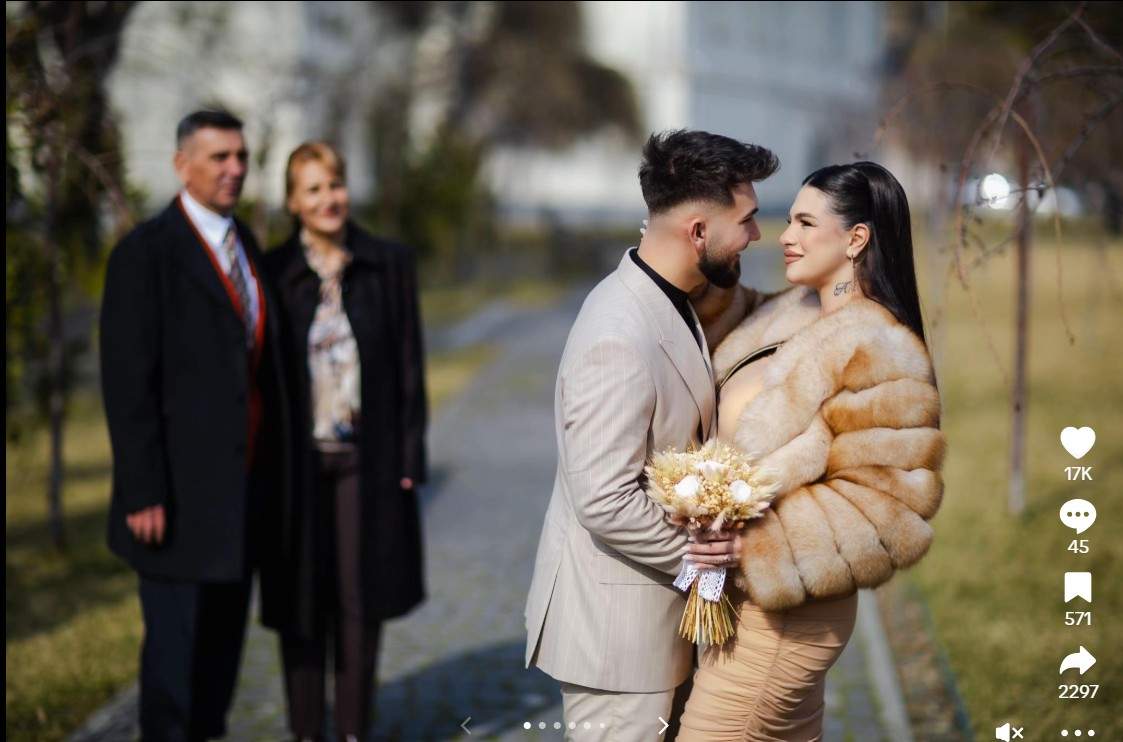 Ispita Lala de la Insula iubirii, noi imagini de la cununia civilă cu iubitul ei. Ce declarație de dragoste i-a făcut Radu / FOTO