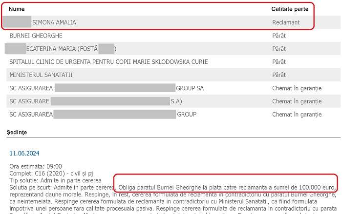 Medicul Burnei a scăpat de despăgubirile de 100.000 de euro / Victima care a câștigat procesul a murit!