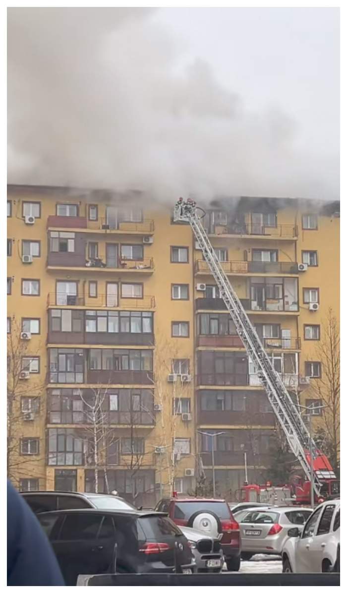 Incendiu la un bloc de locuințe în Militari Residence. Pompierii au intervenit cu 10 autospeciale