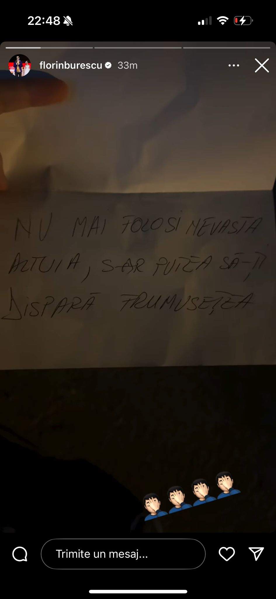 Florin Burescu a primit un mesaj de amenințare