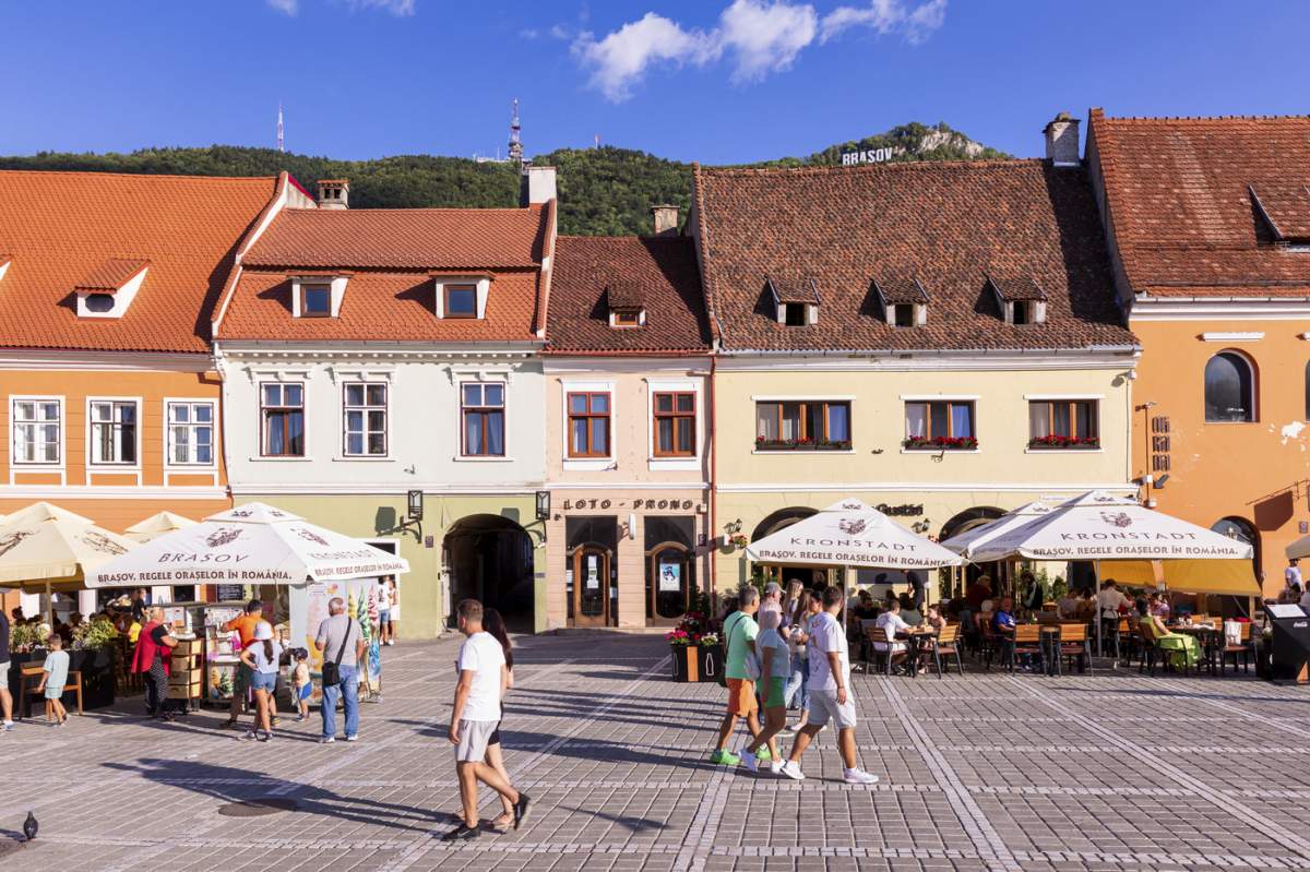 Orașul vechi din Brașov, Transilvania, România, Europa