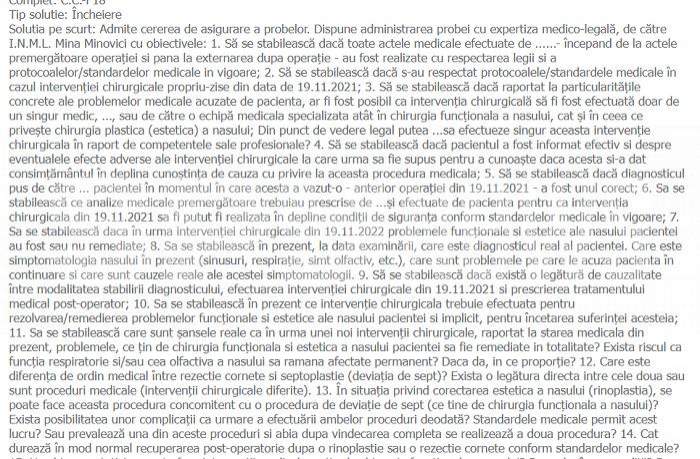 Răsturnare de situație în dosarul pacientei care-l acuză de fapte grave pe „Esteticianul vedetelor”