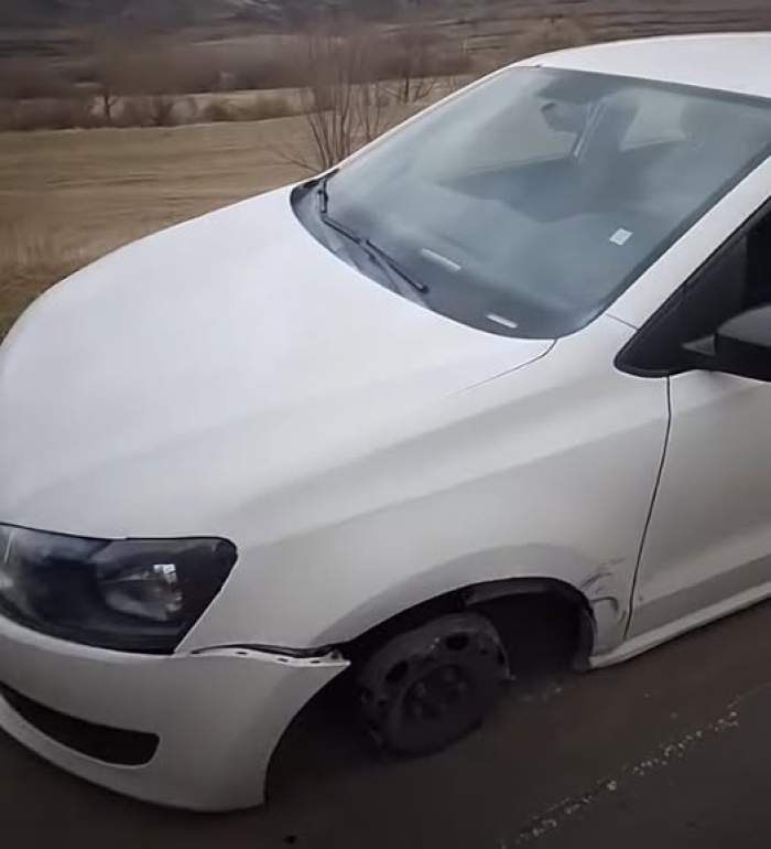 Postarea virală a Ministerului de Interne! Cum au comentat cazul bărbatului care a condus fără cauciucuri