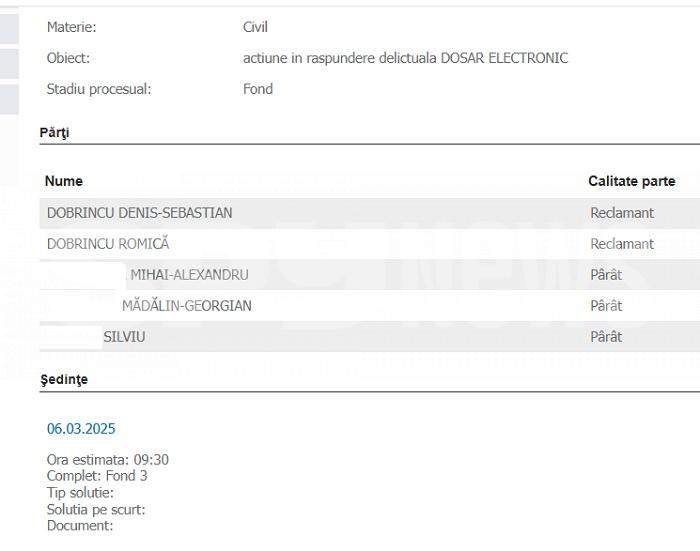 Sebastian Dobrincu, la tribunal cu tatăl / Cine sunt personajele celebre luate în vizor!