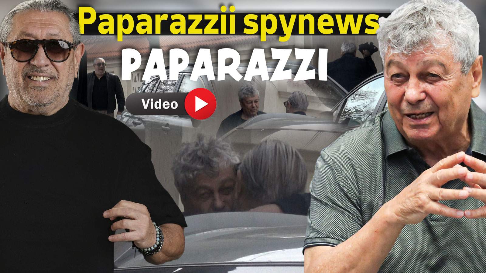 Serghei Mizil și Mircea Lucescu, la taclale în fața porții! Cum au fost filmați cei doi grei / PAPARAZZI