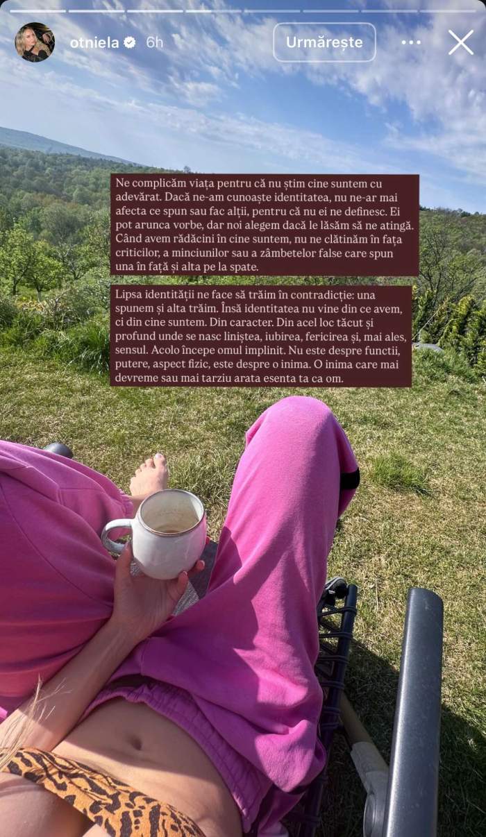 Otniela Sandu, mesaj tranșant din vacanță