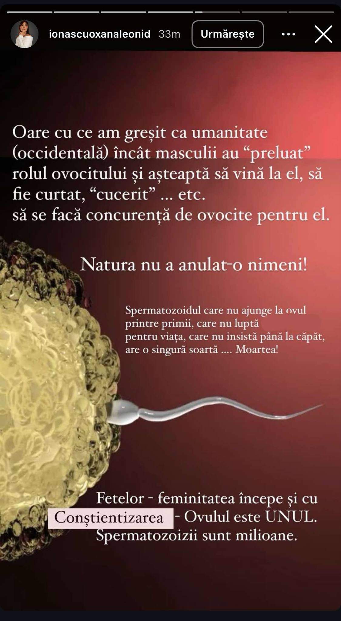 Oksana Ionașcu, un nou mesaj controversat. Înțepătură la adresa lui Cezar Ionașcu? / FOTO