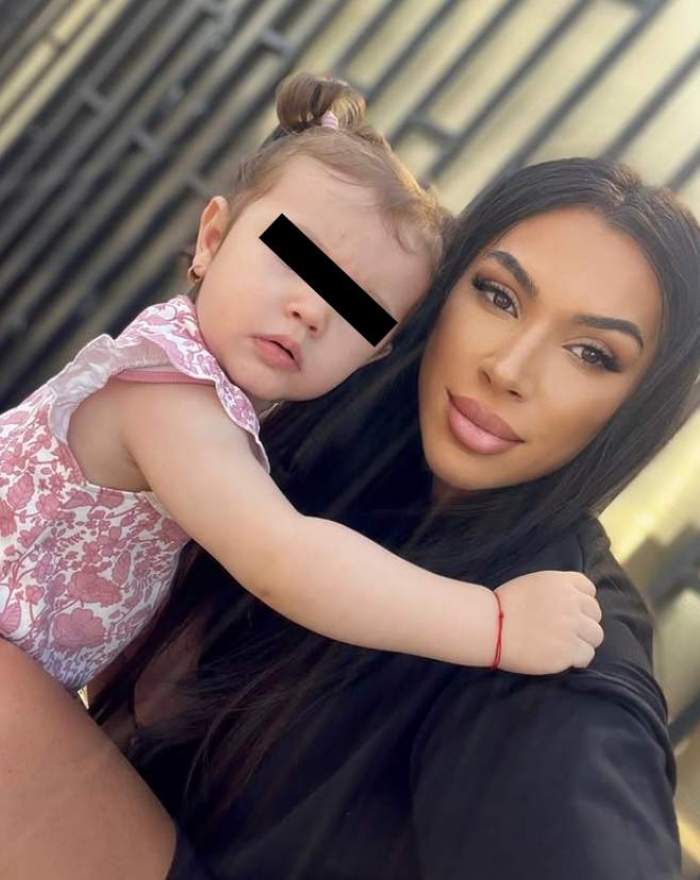 raluca pastrama si fiica ei in brate