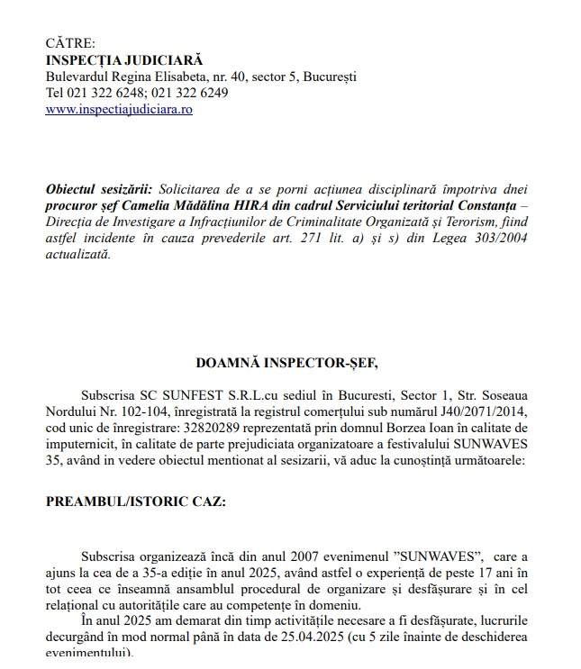 Scandal la malul mării! Un celebru festival, acuzații la adresa DIICOT!