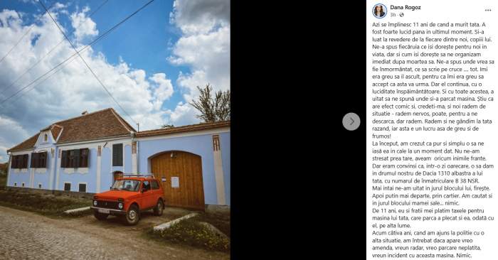 Dana Rogoz, mesaj emoționant pentru tatăl său. Părintele actriței s-a stins din viață cu 11 ani în urmă: "Mă gândesc că asta te-ar face fericit..." / FOTO