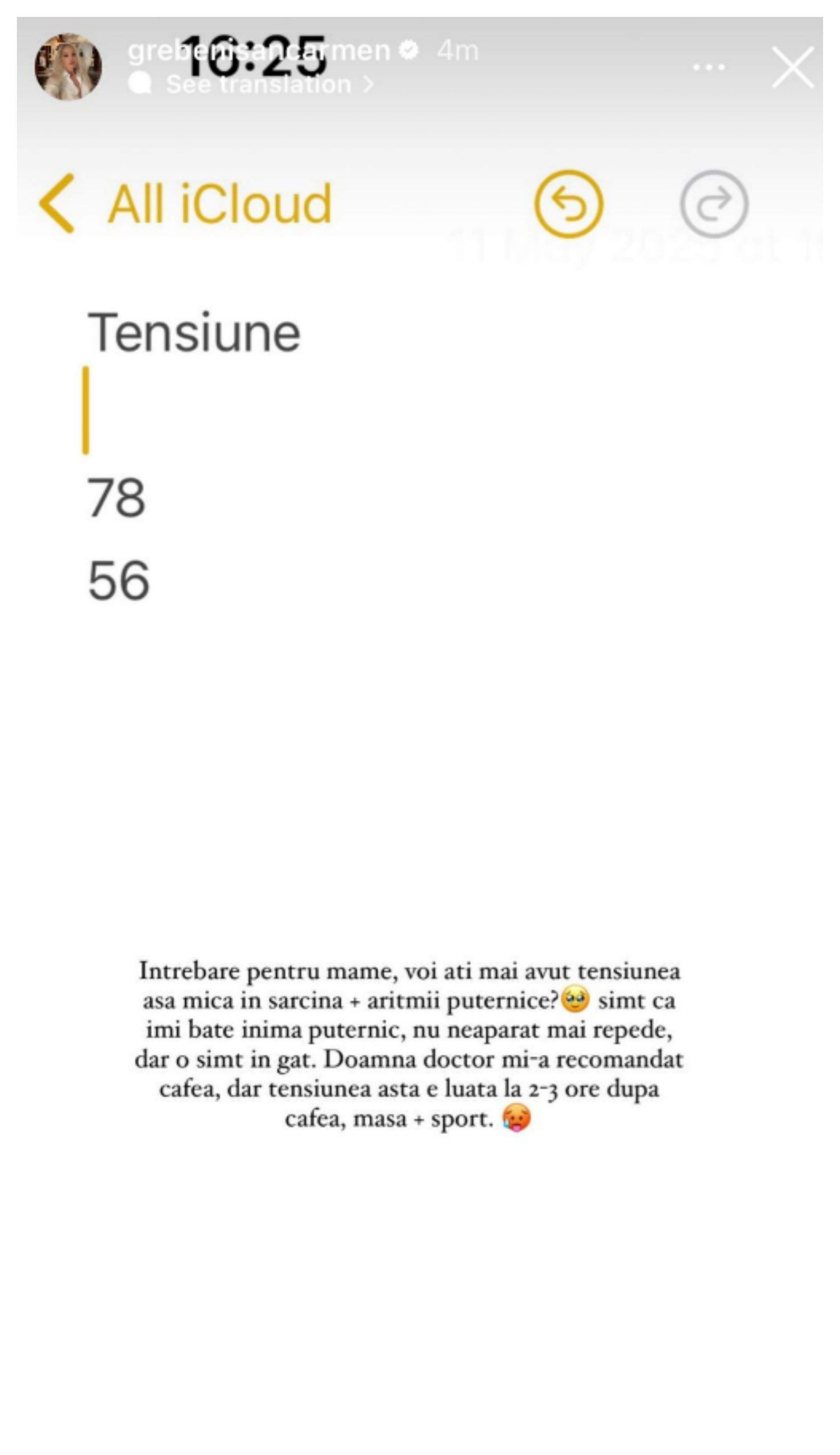Carmen Grebenișan, noi probleme de sănătate în timpul sarcinii. Influencerița a mers la medic: “Îmi bate inima puternic”