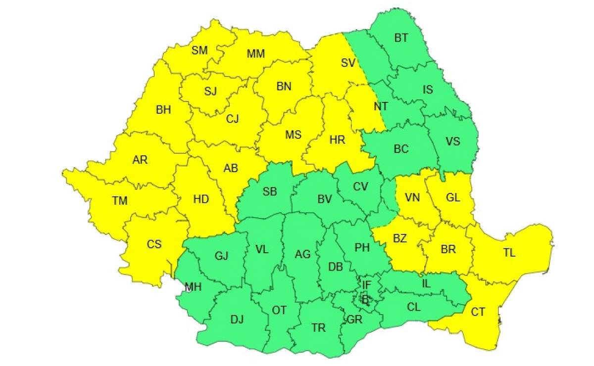 harta romaniei atentionari anm