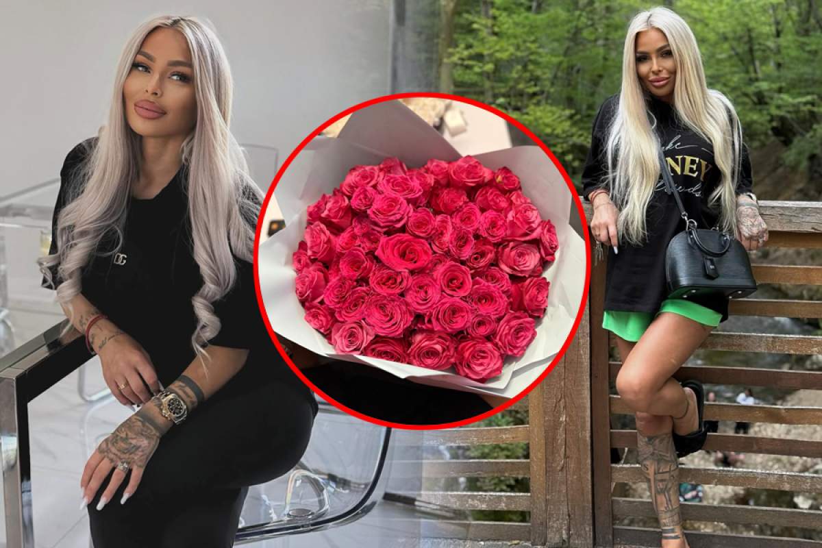 iasmina halas cu buchet de flori