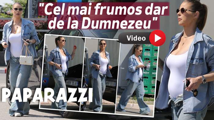 Graviduţa Roxana Nemeş radiază de fericire! Nu are pofte, dar se hidratează cu grijă! Imagini paparazzi