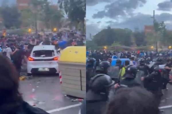 Imagini halucinante. O mașină a intrat în suporteri, înainte de un meci important. Au fost înregistrate mai multe victime | VIDEO