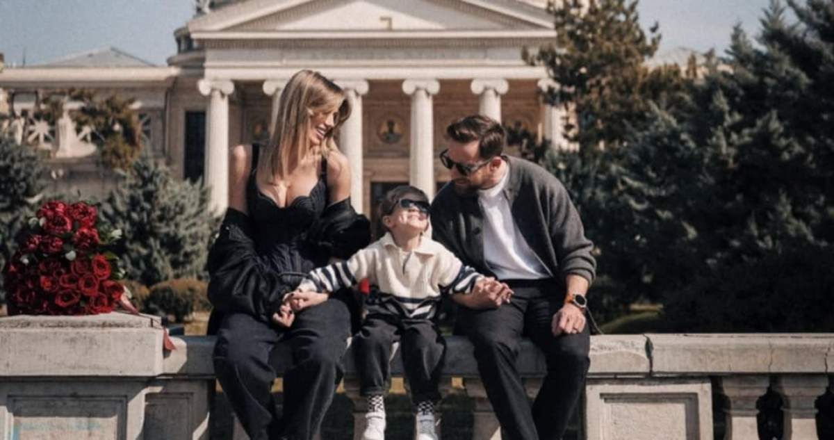 Gabriela și Dani Oțil, alături de fiul lor, Tiago