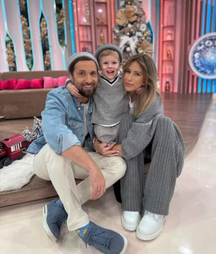 Dani Oțil, soția lui, Gabriela, și fiul lor, Tiago