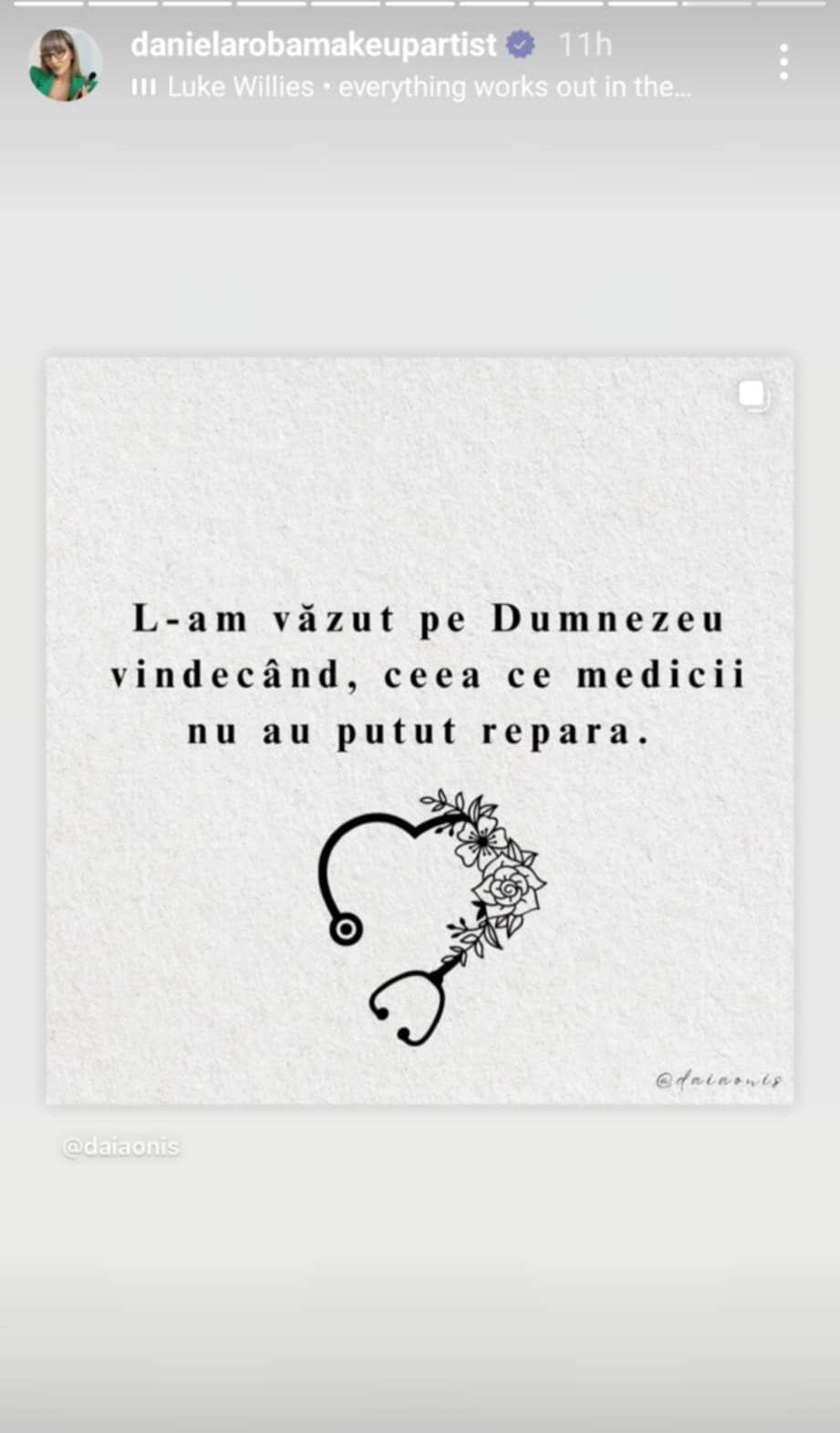 mesajul transmis de Dana Roba
