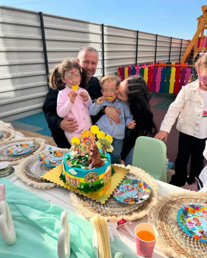 Laurențiu Reghecampf, Corina Caciuc și copiii lor