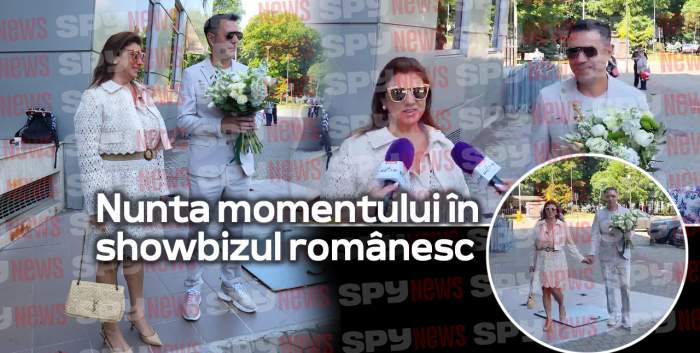 Mihaela Borcea și iubitul, prezenți la nunta lui Mihai Albu cu Elena. Ce le-au transmis mirilor: „Finul meu...”