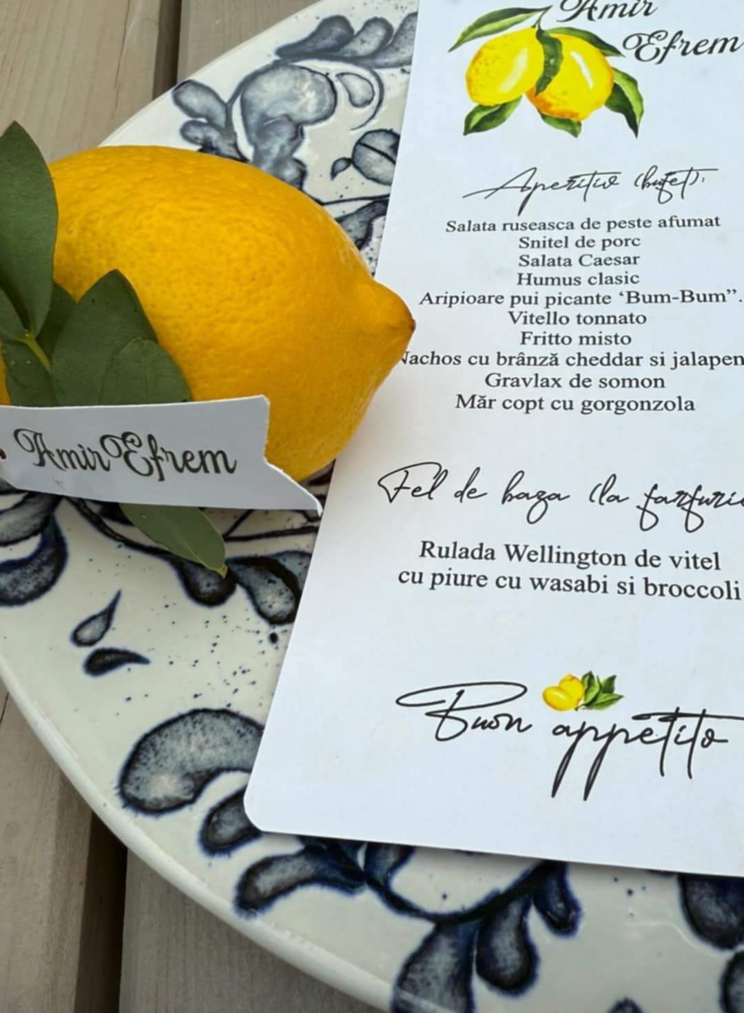 meniul botezului fiului lui Armin Nicoară