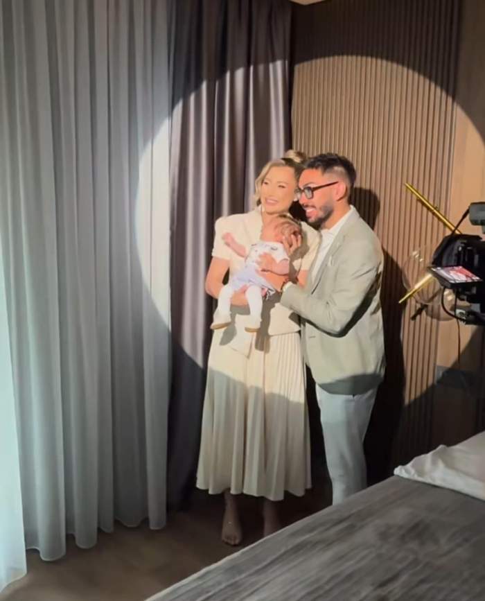 Armin Nicooară și Claudia Puican, alături de fiul lor