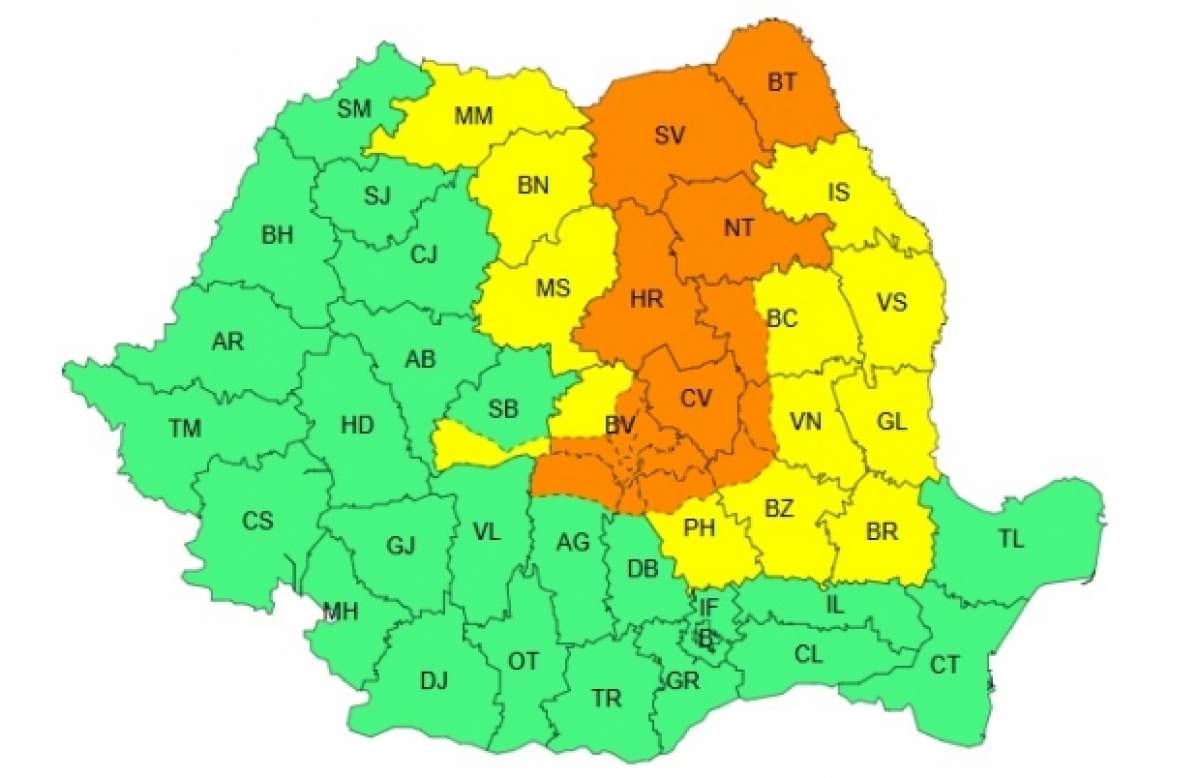 harta romaniei atentionari anm