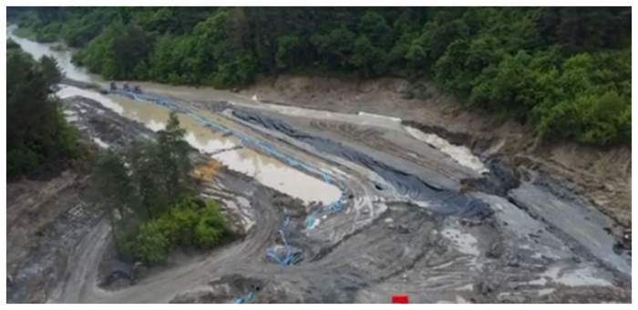 Imagini catastrofale de la Salina Praid. Zona turistică şi mina Telegdy au fost inundate / FOTO