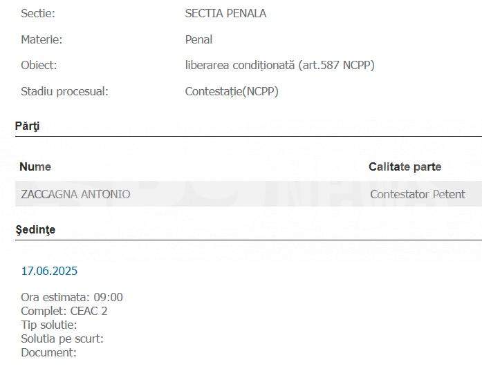 Când iese din pușcărie italianul care a îngrozit România / Decizie de ultimă oră