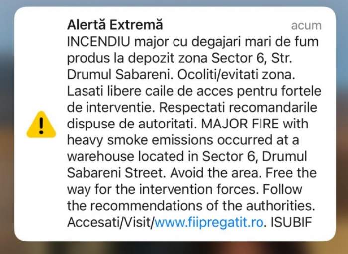 Incendiu puternic la un depozit din București! Se intervine cu 12 autospeciale