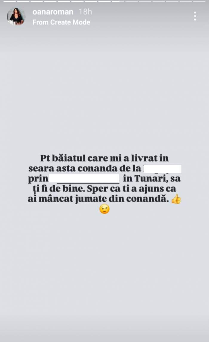 mesajul Oanei Roman