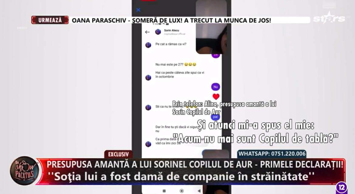 Conversații explozive între Sorinel Copilul de Aur și presupusa amantă