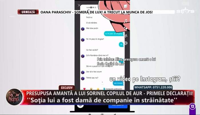 Conversații explozive între Sorinel Copilul de Aur și presupusa amantă
