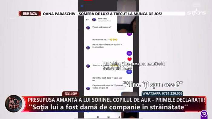 Conversații explozive între Sorinel Copilul de Aur și presupusa amantă