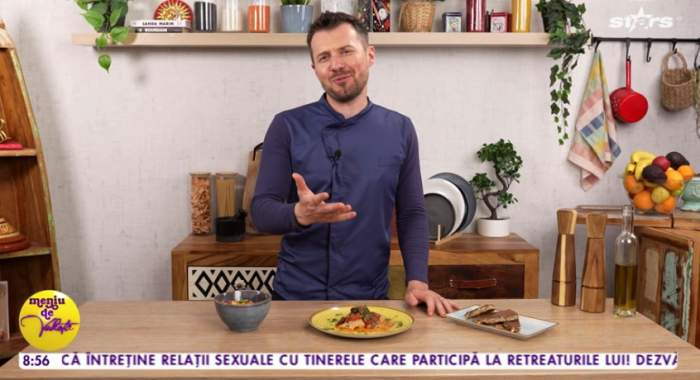 Pește în stil mediteranean după rețeta lui Chef Horia Manea. Ingredientul secret pentru un preparat delicios