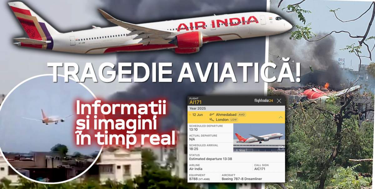 Un avion cu 242 de pasageri la bord s-a prăbușit. Aeronava se îndrepta spre Londra / VIDEO