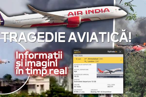 Un avion cu 242 de pasageri la bord s-a prăbușit. Aeronava se îndrepta spre Londra / VIDEO