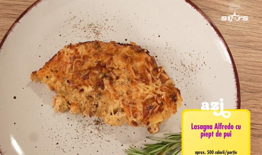 Rețeta lui Chef Horia Manea de lasagna Alfredo cu piept de pui. Ingredientul secret care nu trebuie să lipsească