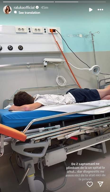 nepotel raluka pe patul de spital