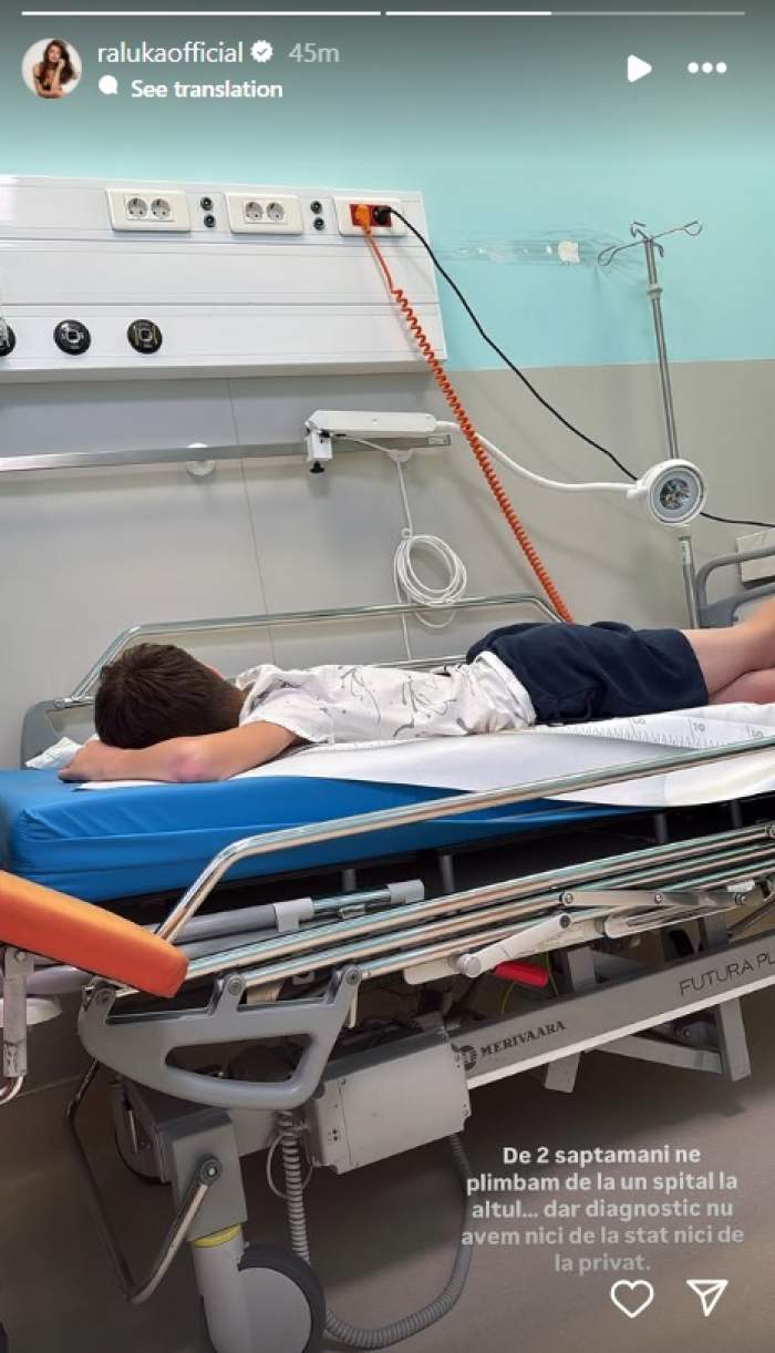 nepotel raluka pe patul de spital