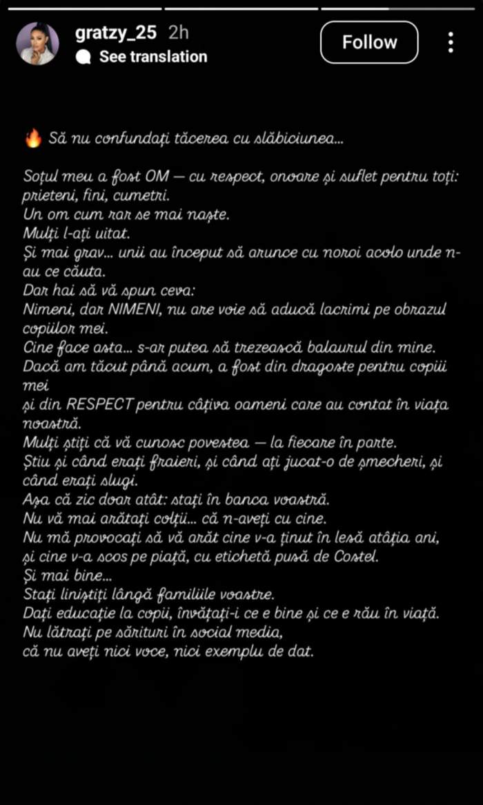 mesajul Grațielei