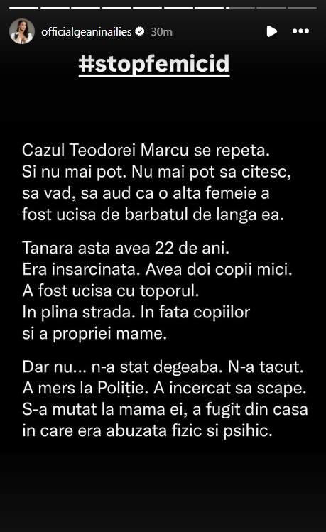 Geanina Ilieș, Andreea Raicu și Anca Serea, reacție după ce o altă femeie însărcinată a fost ucisă de iubit. Tânăra a fost omorâtă pentru că ar fi vrut să pună punct relației / FOTO