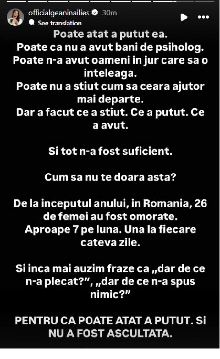 Geanina Ilieș, Andreea Raicu și Anca Serea, reacție după ce o altă femeie însărcinată a fost ucisă de iubit. Tânăra a fost omorâtă pentru că ar fi vrut să pună punct relației / FOTO