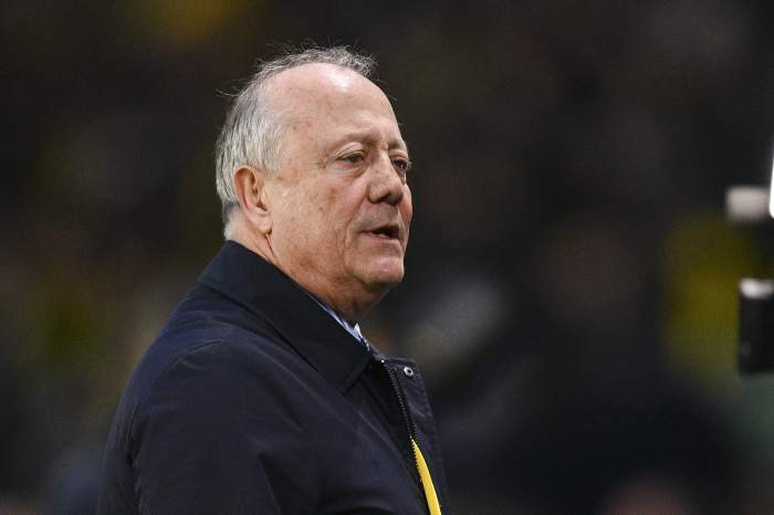 Bernard Lacombe - OL - Semifinala Cupei Franței „Nantes - Lyon (1-0)” pe stadionul Beaujoire, 5 aprilie 2023. Semifinala Cupei Franței „Nantes - Lyon (1-0)” pe stadionul Beaujoire, 5 aprilie 2023.