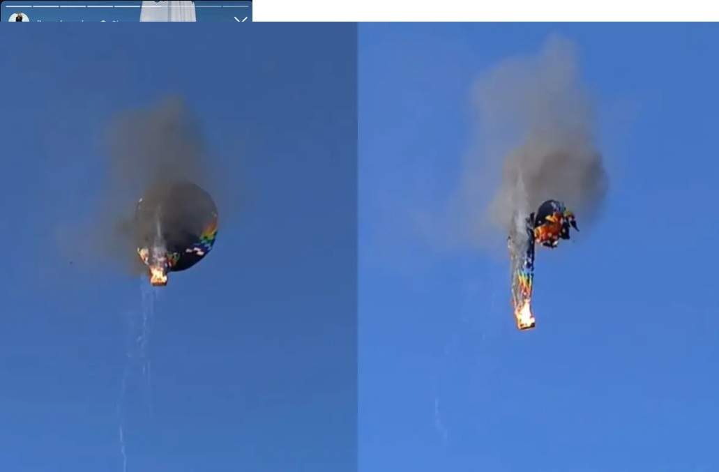 balon cuprins de flacari